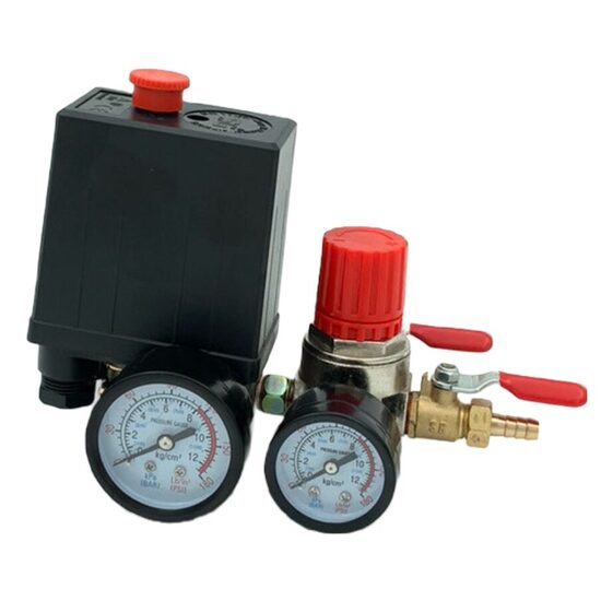 Spiediena regulators kompresoram 230V ar spiediena slēdzi.